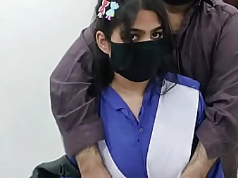 Step-father porks Indian School girl Dame in School uniform