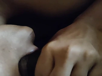 Observe this Indian first-timer wife give a sizzling suck off and get a faceful of jism