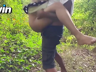 Svindya22 & Piumi22 get nasty in risky outdoor village romp soiree
