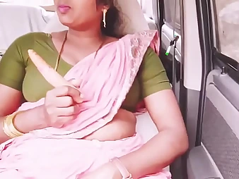 Torrid Silk's Indian bhabi gets her cock-squeezing gash poked while propelling with her BOYFRIEND