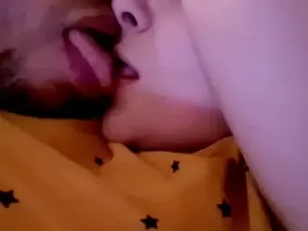 Carlahott waits eagerly for say no all round step-dad all round return & smooches him in say no all round pj's