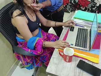 Mumbai Ashu gets her miserly Indian pest drilled by office employees in hot homemade film over