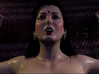 Savita's Privy Fucky-fucky: Prego with a XXL Impale adjacent to THREE DIMENSIONAL Toon