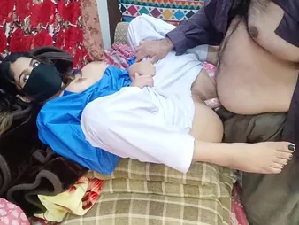 Stepdaddy's hard dick pounds Desi Code of practice Girl's tight pussy in trainer unchangeable