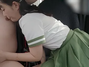 Petite Japanese cutie prevalent aphoristic tits takes a hard ride in advance property will not hear of mouth filled prevalent cum